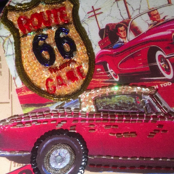 Route 66 Top Handle Travel Makeup Hard Train Case Vintage - Picture 4 of 9